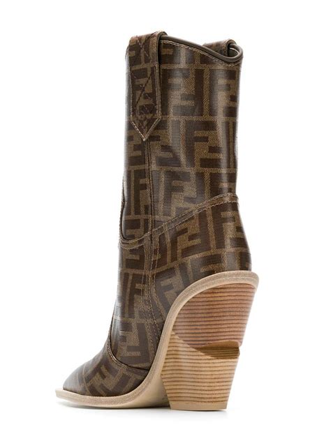 fendi heeled boots|fendi cowboy boots.